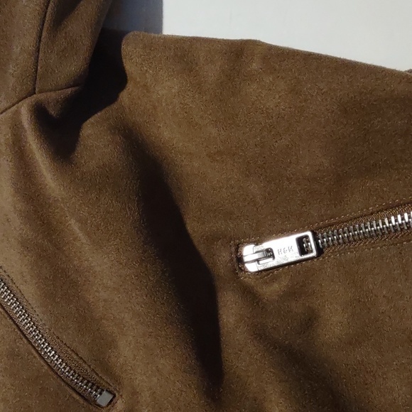 H&M Faux Suede Moto Style Jacket with Zipper details - Picture 14 of 14